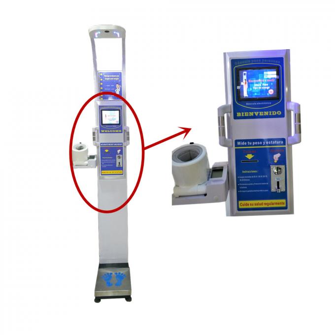 Münzen-BMI-Skala-Maschine mit Fettmasse-Körper-Wasseruntersuchung CER und RoHS-Zertifikat