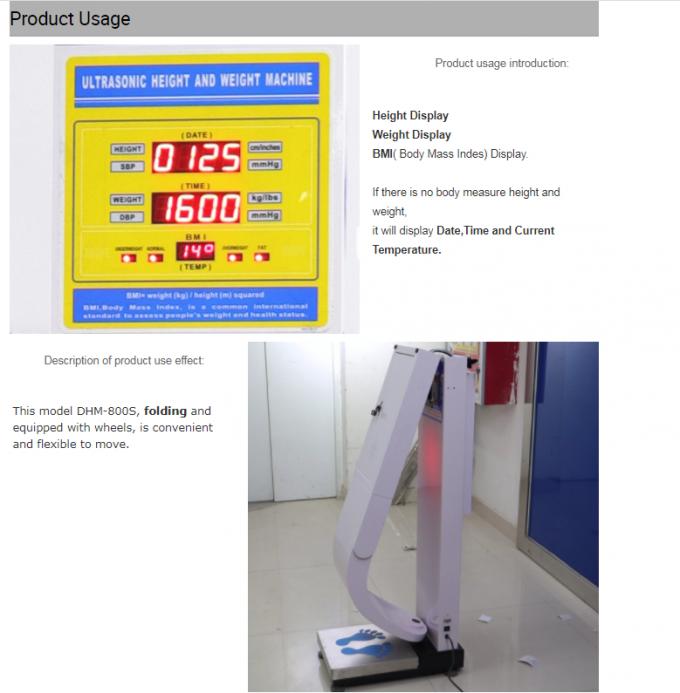 Höhe des Körper-BMI und Gewichts-Maß instrumentieren AC110V - Eingangsspannung 220V