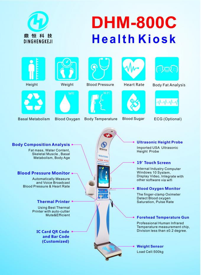 Gesundheits-Check-medizinische Höhen-und Gewichts-Skalen mit Körperfett-Analysator