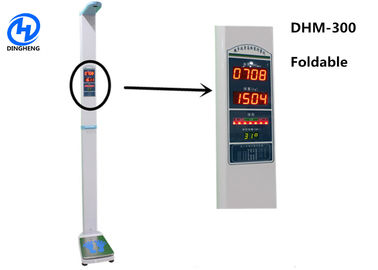 Medical height weight scales with land wheel and foldable function